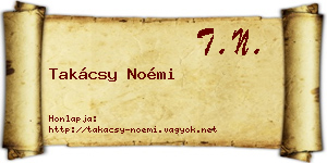 Takácsy Noémi névjegykártya